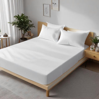 White Cotton Fitted Sheet Bundle
