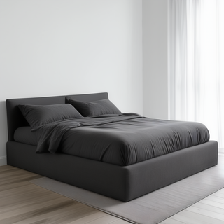 Charcoal Cotton Fitted Sheet Recycled