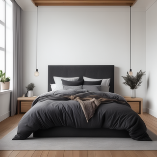 Charcoal Cotton Quilt Cover Recycled