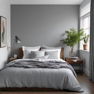 Grey Linen Duvet Cover Recycled