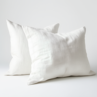 White Linen Pillowcase Pair Recycled