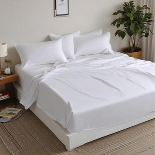 White Cotton Flat Sheet Recycled