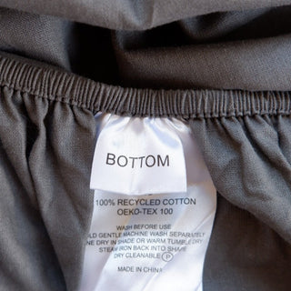 Charcoal Cotton Fitted Sheet Recycled
